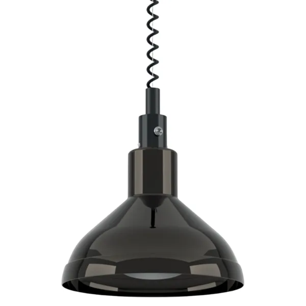 Lampe Chauffante Suspendue - Infrarouge - Laquée Nickel Noir - 230 V