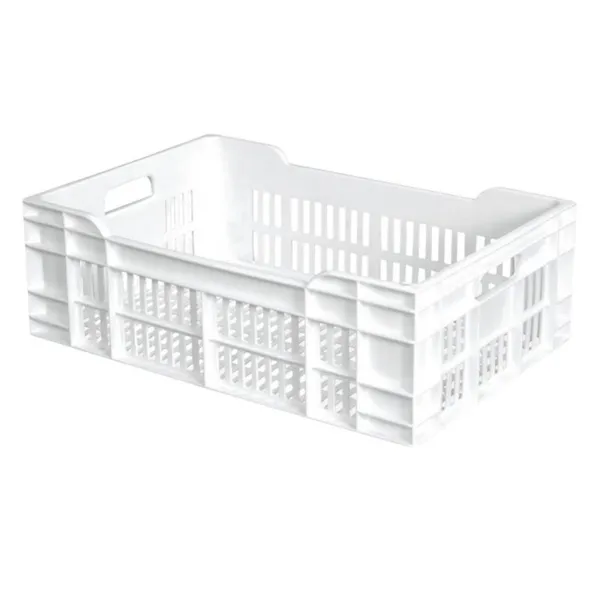 Caisse 600 X 400 Ajouree 40L Blanc