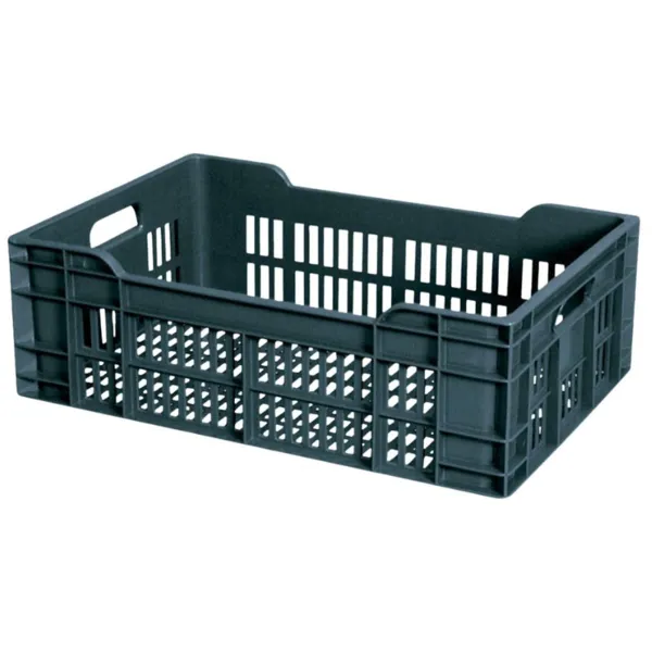 Caisse 600 X 400 Ajouree 40L Gris