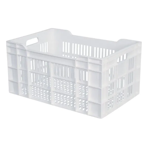 Caisse 600 X 400 Ajouree 60L Blanc