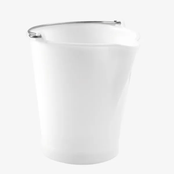 Seau 12L Bec Verseur Inox Blanc