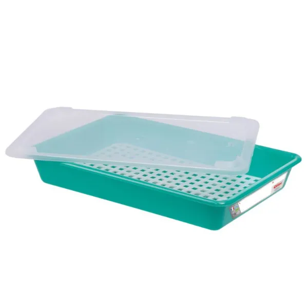 Bac Plat HACCP avec Couvercle et Grille - 8 L - Vert