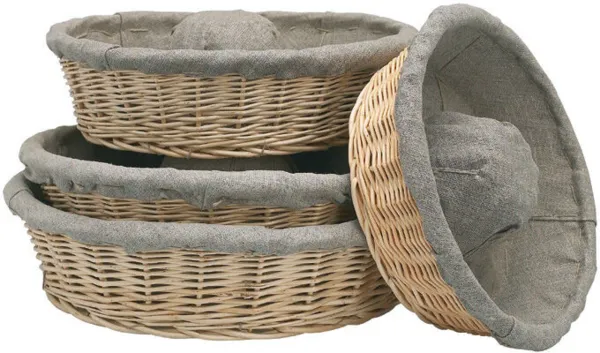 Banneton à Fermentation en Osier Entoilé - Couronne - 1,5 Kg