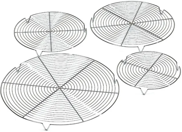 Grille Ronde Chromée avec Pieds - ⌀ 200 mm