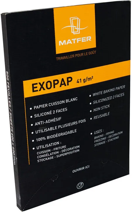Papier Cuisson Exopap Blanc - 530 x 320 mm - Lot de 500