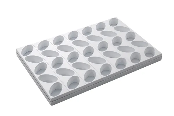 Moule Ovale Polystyrène - 35 Empreintes - 85 x 50 mm