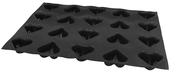 Moule à Coeurs Galbés - 20 Empreintes - 75 x 65 mm
