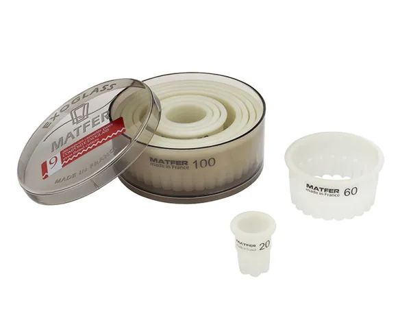 Boîte 7 Découpoirs Ronds Cannelés Impairs - ⌀ 35 à 95 mm