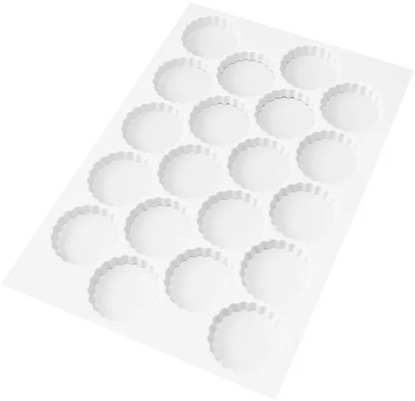 Plaque de Découpoirs Ronds Cannelés - 20 Empreintes - ⌀ 90 mm