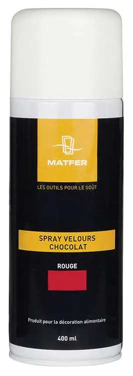 Spray Colorant Velours Chocolat - Rouge - 400 ml
