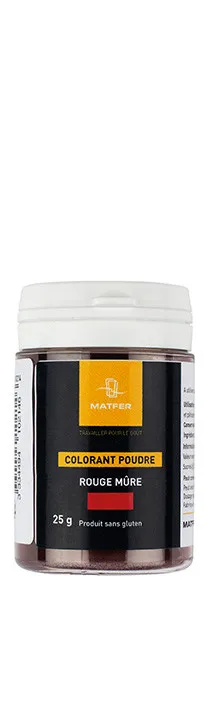 Colorant Poudre Aqua-Soluble - Rouge Mûre - 25 g