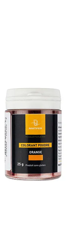 Colorant Poudre Aqua-Soluble - Orange - 25 g