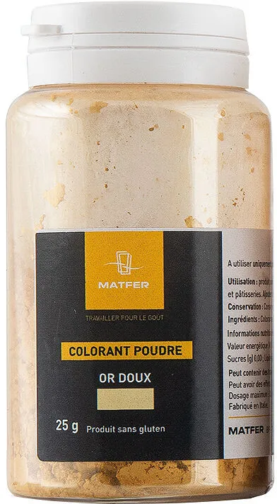 Colorant Poudre  Dispersable - Or Clair - 25 g