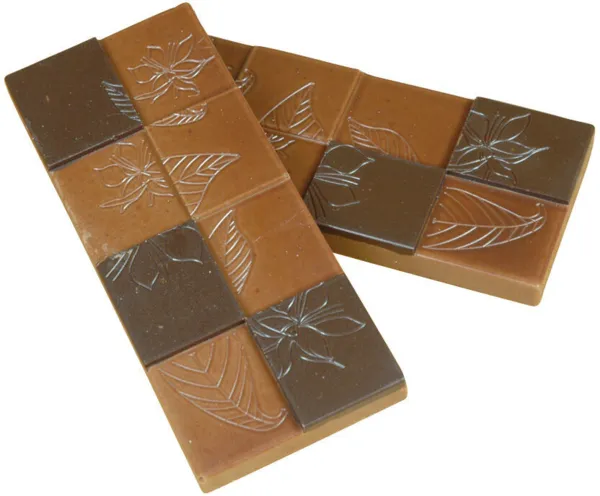 Plaque Mini Tablette de Chocolat - Fleur de Cacao - 6 Empreintes