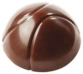 Plaque Demi-Sphère 2 Rayures en Chocolat - 21 Empreintes - ⌀ 26 mm