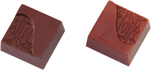 Plaque Carré Hiéroglyphe en Chocolat - 24 Empreintes