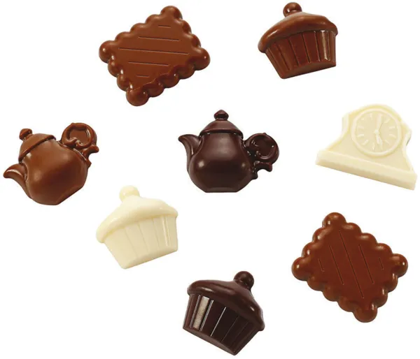 Plaque Assortiment à L'Heure du Thé en Chocolat - 20 Empreintes