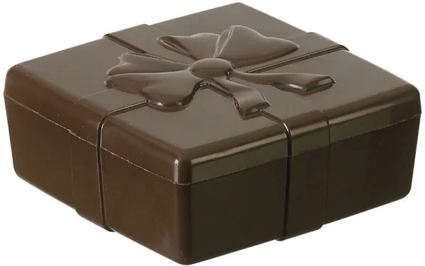 Plaque Boîte Carrée Ruban en Chocolat - 2 Empreintes