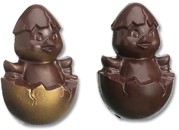 Plaque Poussin Coquille en Chocolat - 4 Empreintes