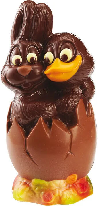 Plaque Oeuf Lapin et Canard en Chocolat - 2 Empreintes