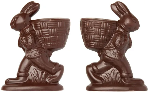 Plaque Lapin Panier à Garnir en Chocolat - 2 Empreintes