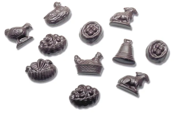 Plaque Friture Assortiment de Pâques en Chocolat - 32 Empreintes