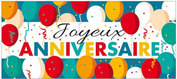 Plaque Joyeux Anniversaire - Lot de 24