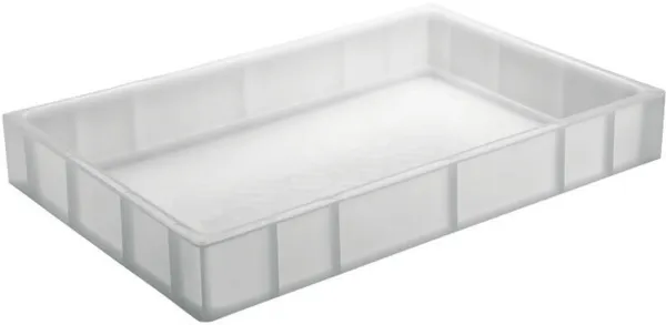Bac à Pâton à Pizza en PEHD - 600 x 400 mm - Blanc