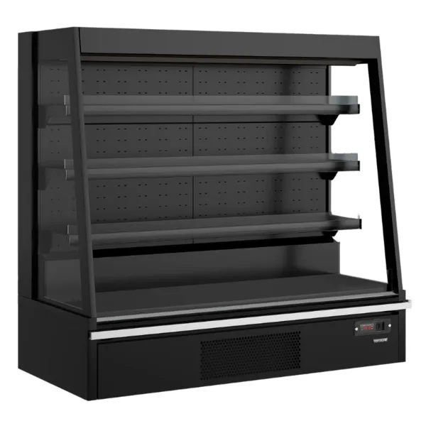 Vitrine Réfrigérée Basse Supermarché Ouverte - Noir - 360 L