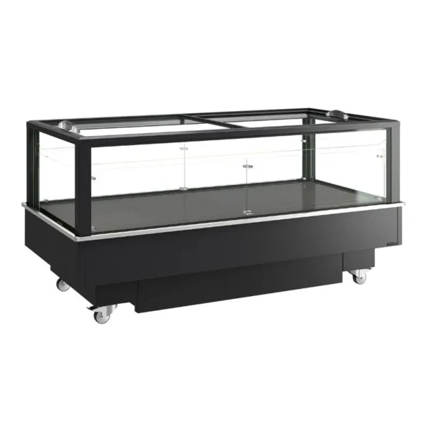 Réfrigérateur Congélateur Couvercle Vitré Noir - 427 L
