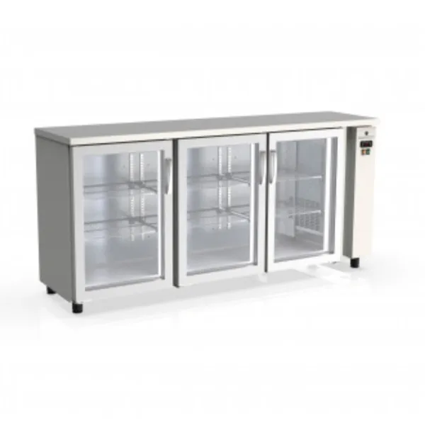 Arrière-Bar Réfrigéré - 3 Portes Vitrées Battantes - 490 L