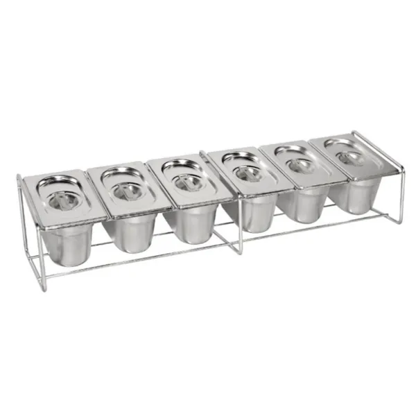 Support Métallique pour Ensemble de Bacs GN - 680 x 160 mm
