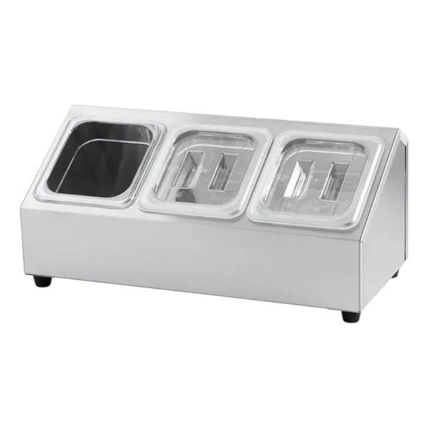Présentoir pour 3 Bacs GN 1/6 - P 150 mm
