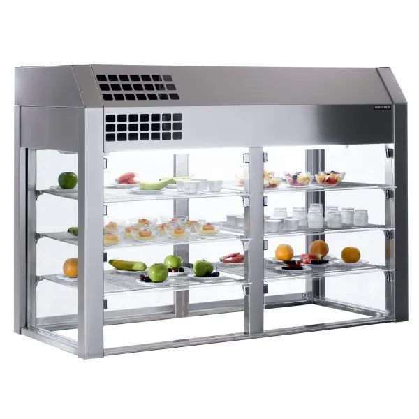 Vitrine Réfrigérée sans Base avec Rideau Thermique 4 GN 1/1 - L 1550 x P 660 mm