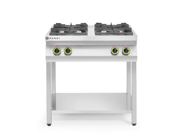 Cuisinière à Gaz - Ouverte avec Étagère - 4 Brûleurs