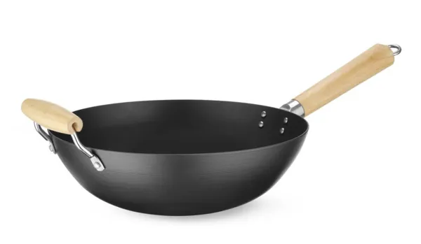 Wok avec Manche en Bois - ø 110 mm