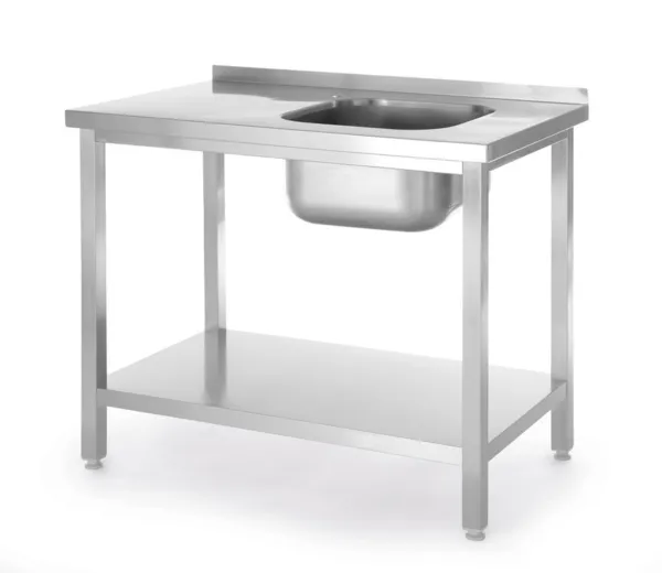 Plonge 1 Bac à Droite Kitchen Line avec Étagère - P 600 x L 800 mm