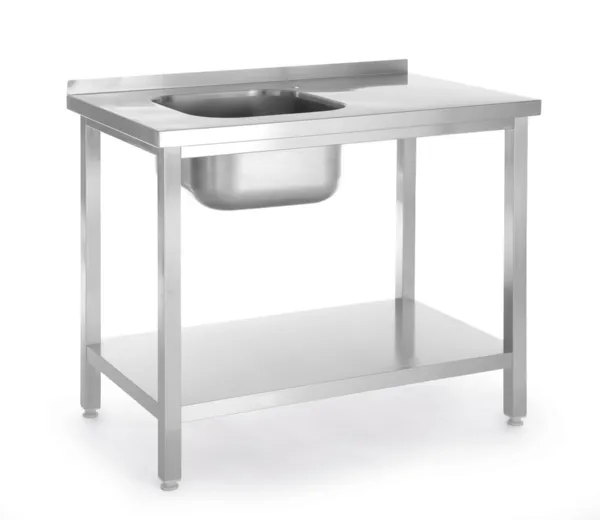 Plonge 1 Bac à Gauche Kitchen Line avec Étagère - P 600 x L 800 mm