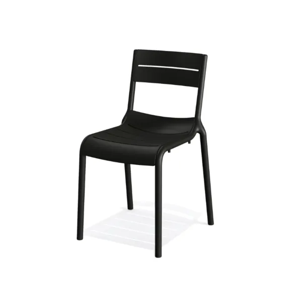 Chaise de Jardin Empilable Calor - Noir