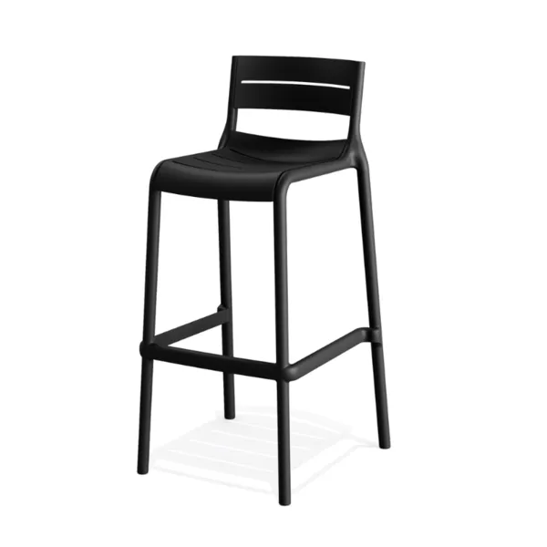 Tabouret de Bar Empilable Calor - Noir