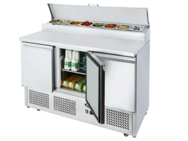 Saladette Compacte - 7 GN1/6 + 1 GN1/9 - 3 Portes à Toit Ouvrant