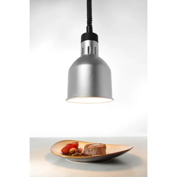 Lampe Chauffante Argentée Cylindrique Réglable