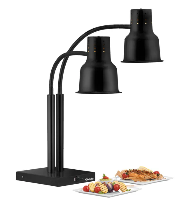 Lampe Chauffante Double Noire - 500 W