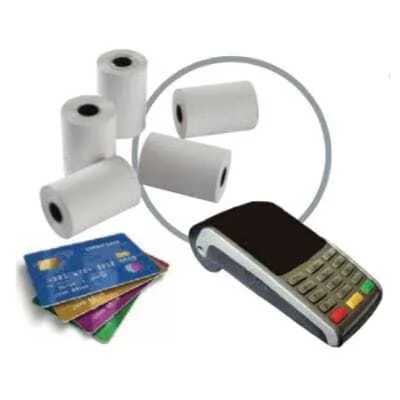 Bobine de Papier Thermique pour TPE Cartes Bancaires - 57 x 65 x 12 mm - Lot de 5