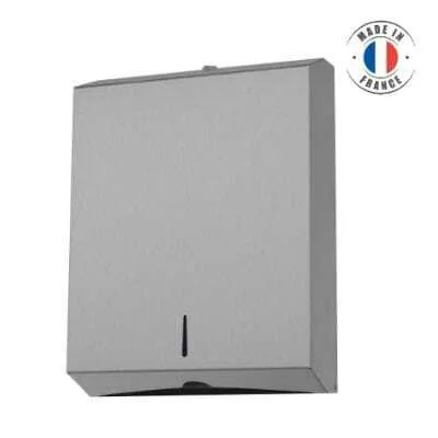 Distributeur Inox d'Essuie Mains Papier Pliés