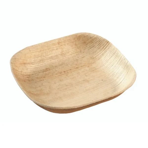 Assiette Carrée en Palmier - 100 x 100 mm - Lot de 25
