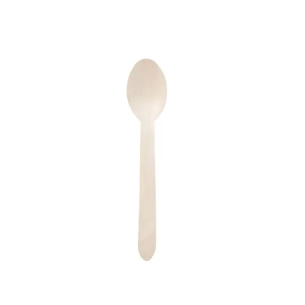 Petite Cuillère en Bois de Bouleau - 110 mm - Lot de 100