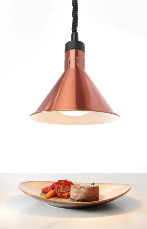 Lampe Chauffante Conique en Cuivre Réglable
