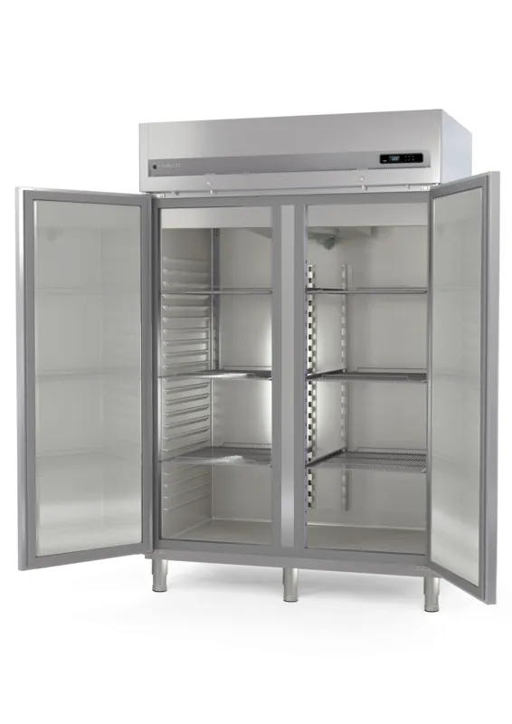 Armoire Réfrigérée Négative - 1404 L - 2 Portes Pleines - GN 2/1 - Côtés Emboutis