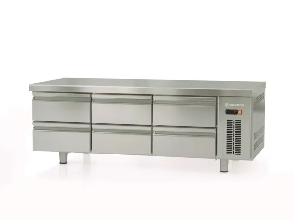 Table Réfrigérée Positive de Soubassement - 264 L - 6 Tiroirs - GN 1/1